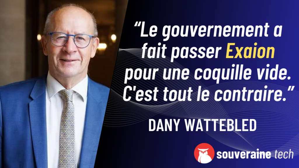 Le gouvernement a fait passer Exaion pour une coquille vide. C'est tout le contraire.